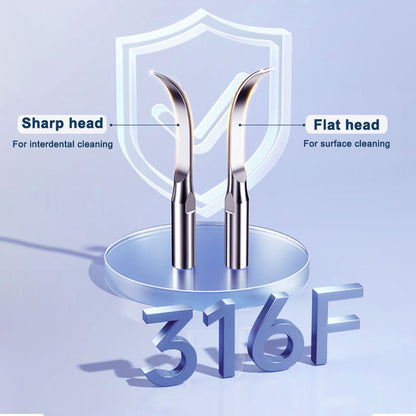 Professional Ultrasonic Tooth Cleaner – High-Frequency Dental Tartar & Plaque Remover with 3 Adjustable Modes & Medical-Grade Tips