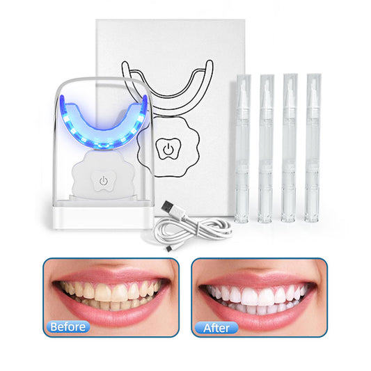 Custom Logo Wireless Blue Light Teeth Whitening Kit with 16 LEDs - IPX6 Waterproof