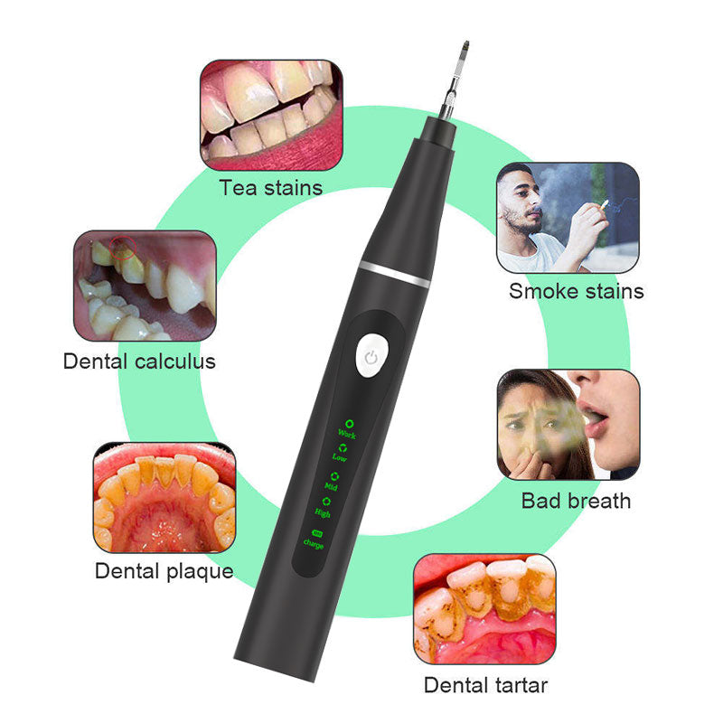 WiFi Visual Ultrasonic teeth cleaner 3 Adjustable Working Modes Rechargeable Portable Tartar Plaque Calculus Remover With Replacement Tips Household Oral Inspection Cleaning Device
