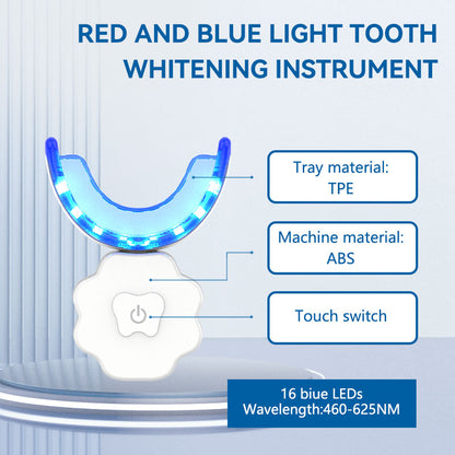 Custom Logo Wireless Blue Light Teeth Whitening Kit with 16 LEDs - IPX6 Waterproof