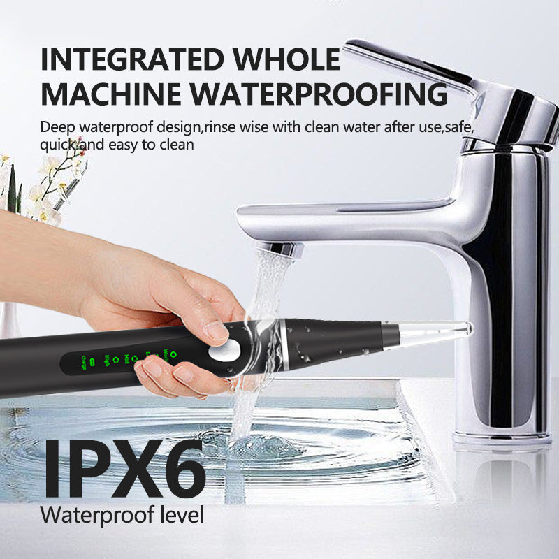 USB Rechargeable Ultrasonic teeth cleaner 3 Adjustable Modes LCD Display Tartar Plaque Remover Complete Accessory Kit Household Oral Cleaning Machine