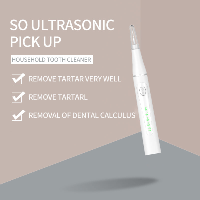 USB Rechargeable Ultrasonic teeth cleaner 3 Adjustable Modes LCD Display Tartar Plaque Remover Complete Accessory Kit Household Oral Cleaning Machine