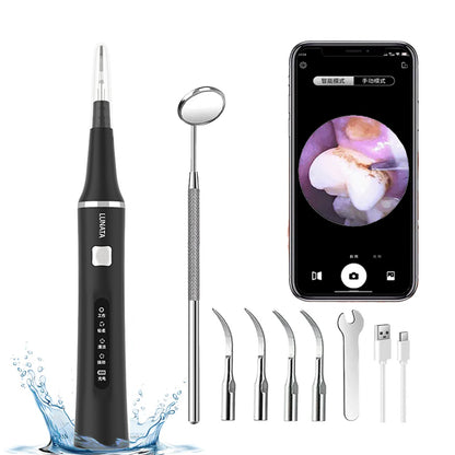 Smart HD Visual Ultrasonic Dental Scaler – 1080P WiFi Camera & Tartar Plaque Remover with 316 Stainless Steel Tips