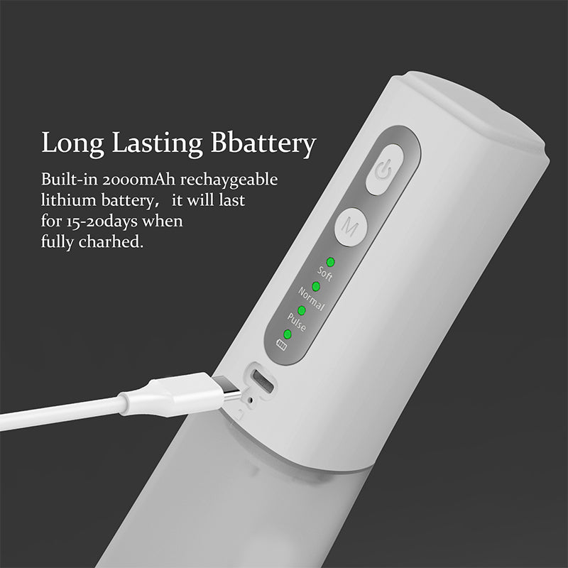 Electric Handheld Ear Syringe Water Flush Ear Wax Remover IPX7 Waterproof Digital Screen 6 Tips Rechargeable Ear Cleaning Kit