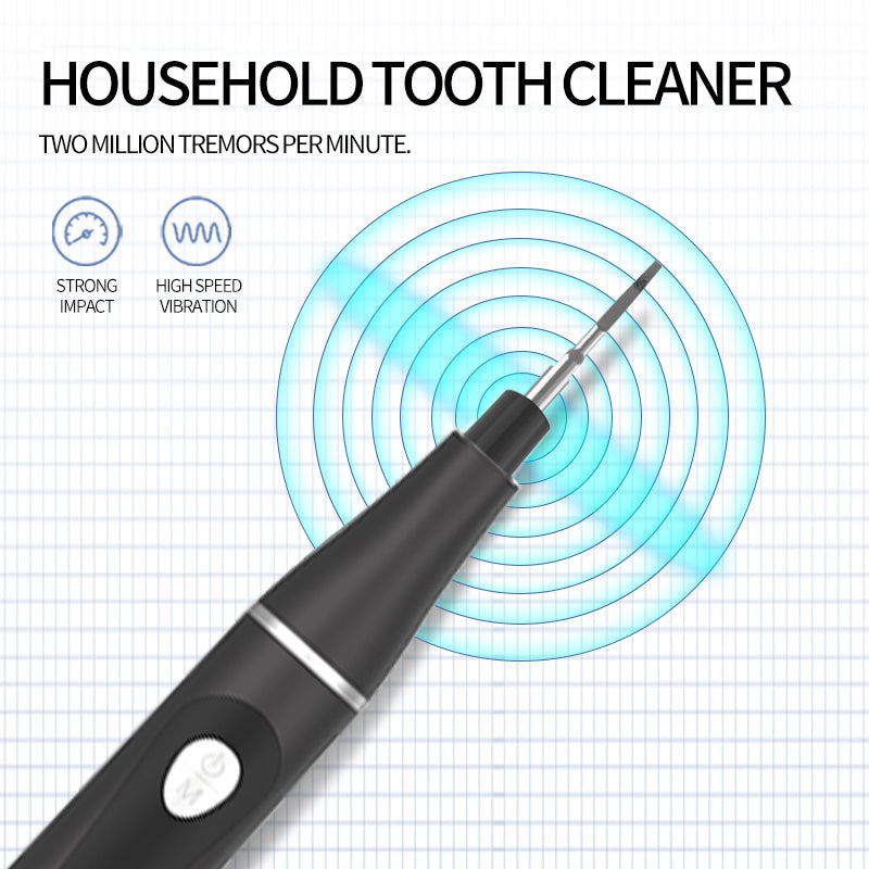 USB Rechargeable Ultrasonic teeth cleaner 3 Adjustable Modes LCD Display Tartar Plaque Remover Complete Accessory Kit Household Oral Cleaning Machine